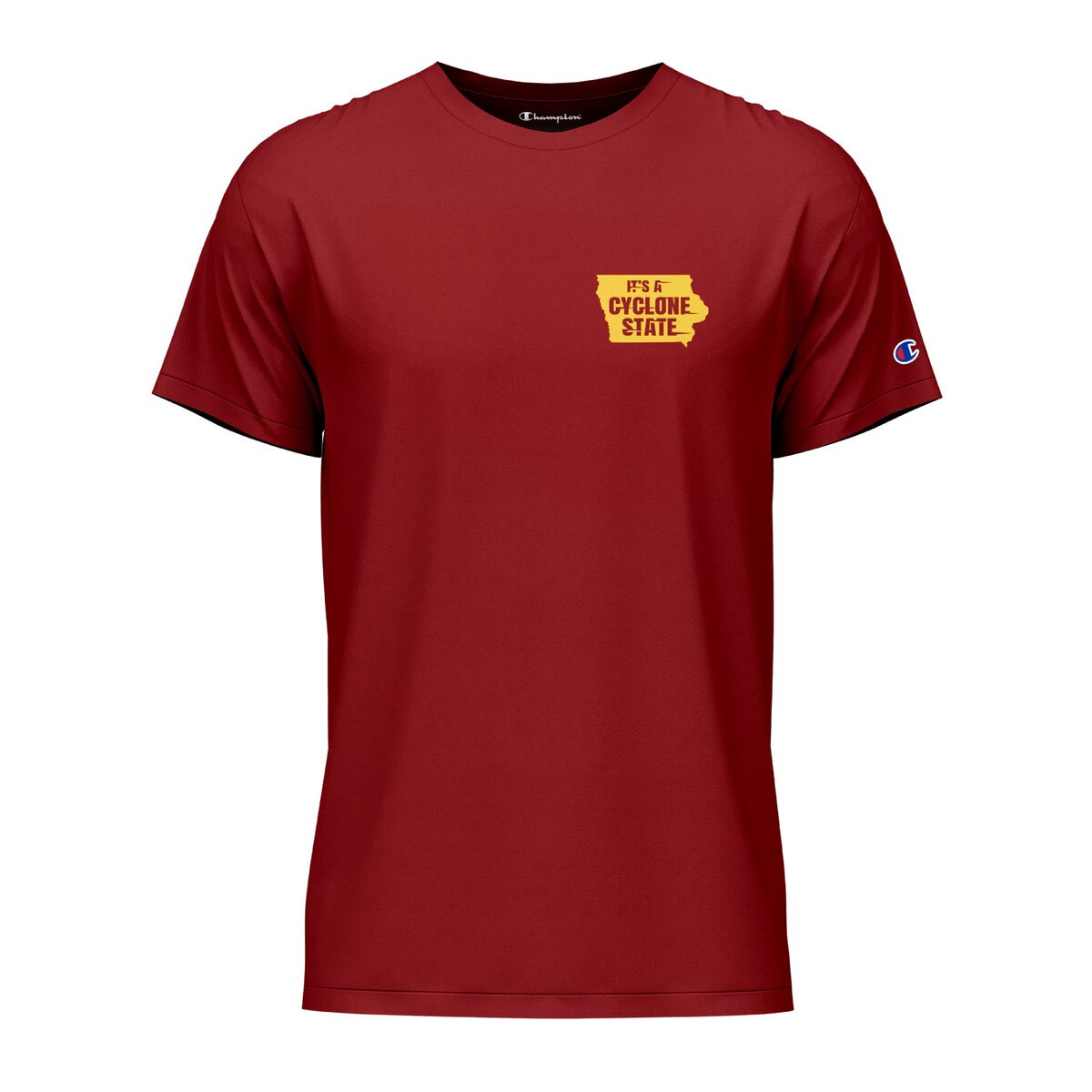 Champion® Clean Sweep I-State Cardinal Two-Sided T-shirt